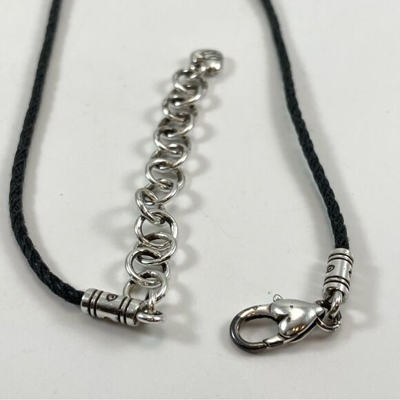 Vintage BRIGHTON MEDALLION LARGE Disc Cord NECKLACE Reversible - Picture 5 of 8